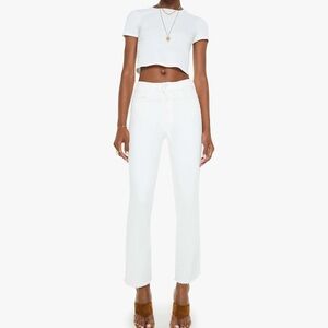 Mother Hustler Ankle Fray Jeans